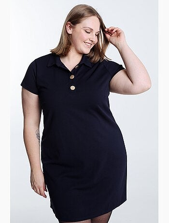 Robe polo unie PAPRIKA