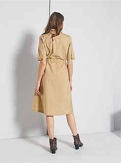 Robe popeline longue - Kiabi