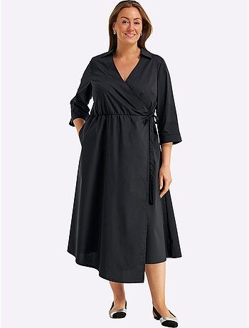 Robe Portefeuille Effet Cache-cœur Asymétrique - Taille Standard - Sheego