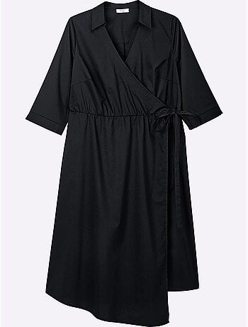 Robe Portefeuille Effet Cache-cœur Asymétrique - Taille Standard - Sheego