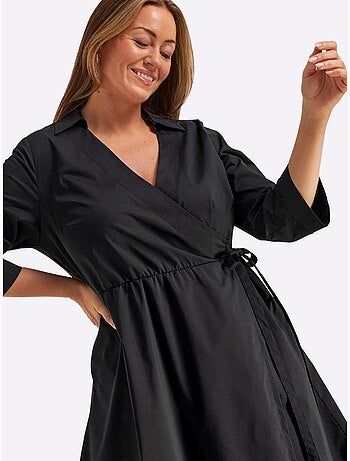 Robe Portefeuille Effet Cache-cœur Asymétrique - Taille Standard - Sheego