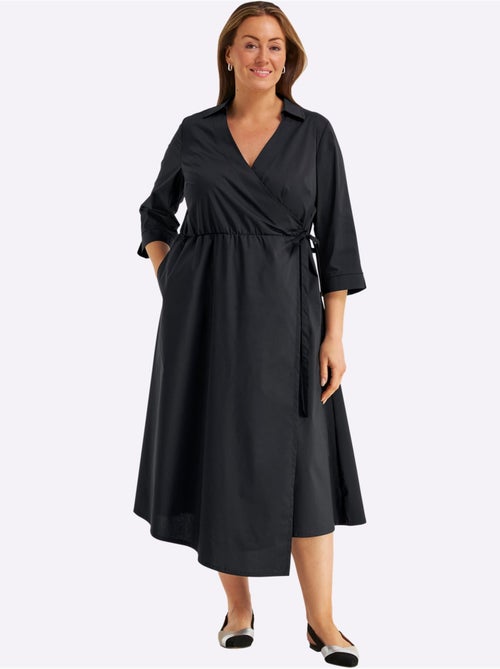 Robe Portefeuille Effet Cache-cœur Asymétrique - Taille Standard - Sheego - Kiabi
