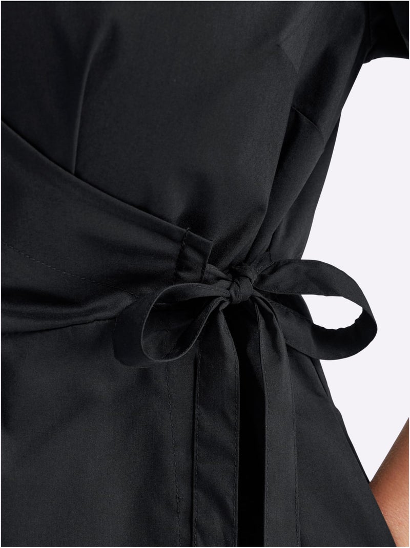 Robe Portefeuille Effet Cache-cœur Asymétrique - Taille Standard - Sheego Noir - Kiabi