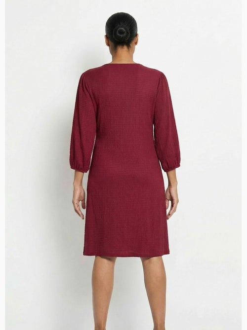 Robe portefeuille en maille gaufrée - Afibel - Kiabi