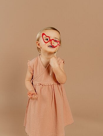 Robe portefeuille en mousseline de coton Noukie's