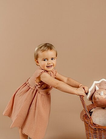 Robe portefeuille en mousseline de coton Noukie's
