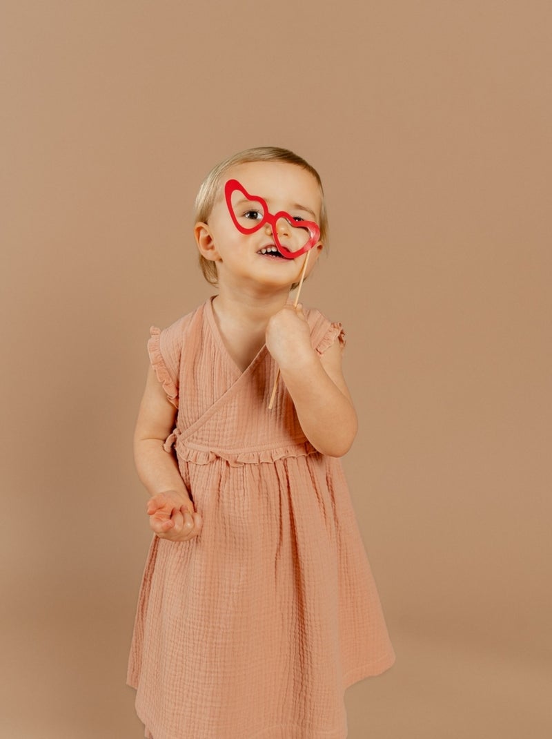 Robe portefeuille en mousseline de coton Noukie's Rose - Kiabi