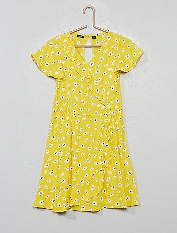 Robe portefeuille fleurie