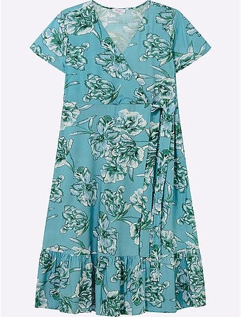 Robe Portefeuille Imprimé Floral - Taille Standard - Sheego
