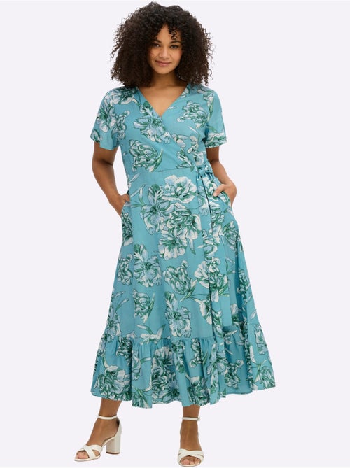 Robe Portefeuille Imprimé Floral - Taille Standard - Sheego - Kiabi Robe Portefeuille Imprimé Floral - Taille Standard - Sheego - Kiabi