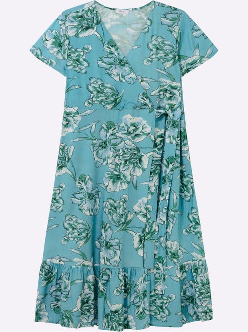 Robe Portefeuille Imprimé Floral - Taille Standard - Sheego - Kiabi Robe Portefeuille Imprimé Floral - Taille Standard - Sheego - Kiabi
