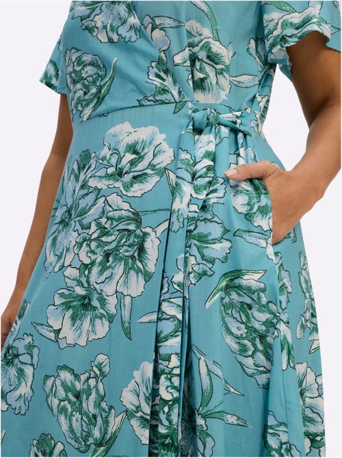 Robe Portefeuille Imprimé Floral - Taille Standard - Sheego - Kiabi Robe Portefeuille Imprimé Floral - Taille Standard - Sheego - Kiabi