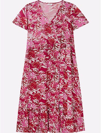 Robe Portefeuille Imprimé Floral - Taille Standard - Sheego