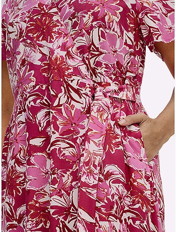 Robe Portefeuille Imprimé Floral - Taille Standard - Sheego