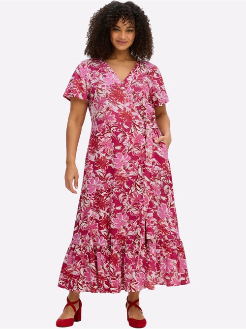 Robe Portefeuille Imprimé Floral - Taille Standard - Sheego - Kiabi Robe Portefeuille Imprimé Floral - Taille Standard - Sheego - Kiabi