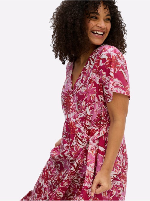 Robe Portefeuille Imprimé Floral - Taille Standard - Sheego - Kiabi Robe Portefeuille Imprimé Floral - Taille Standard - Sheego - Kiabi