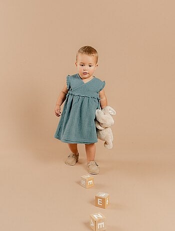 Robe portefeuille, Mousseline de Coton Noukie's