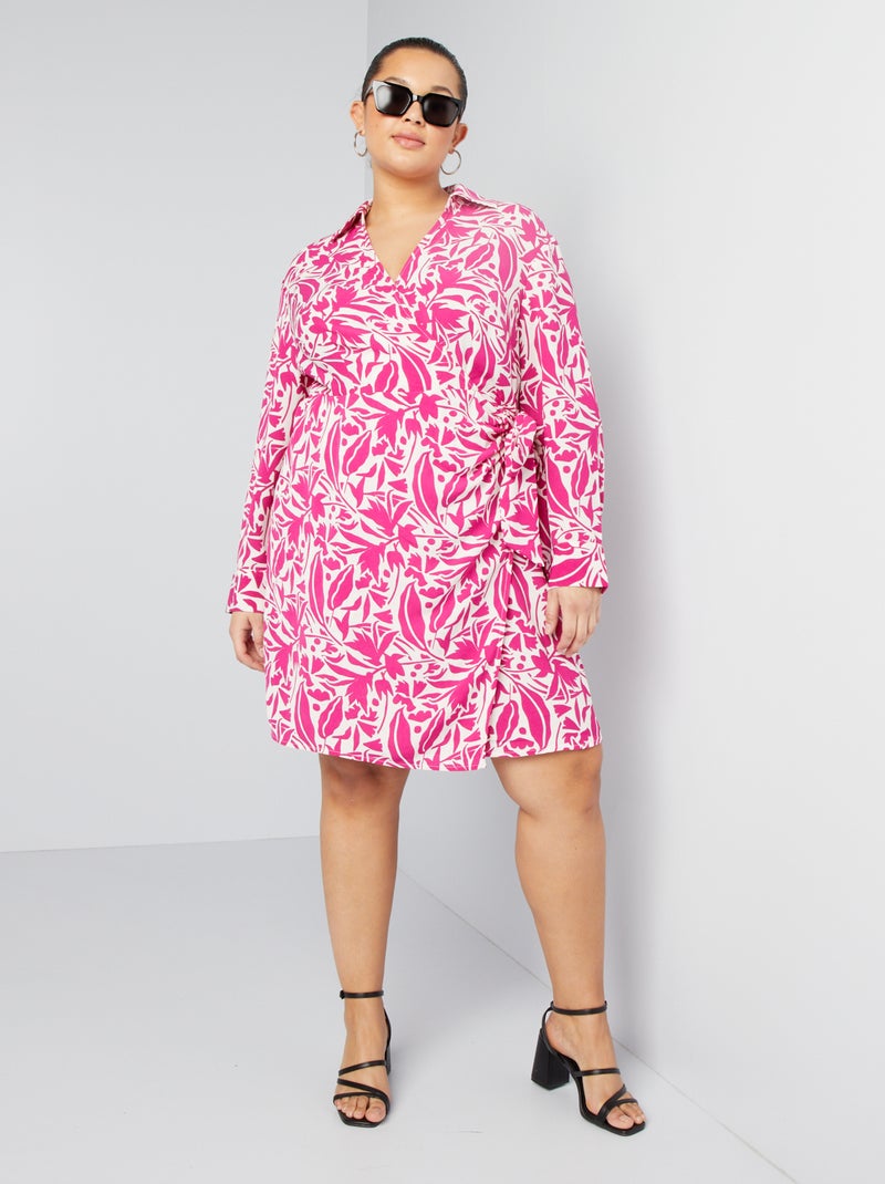 Robe portefeuille Rose - Kiabi