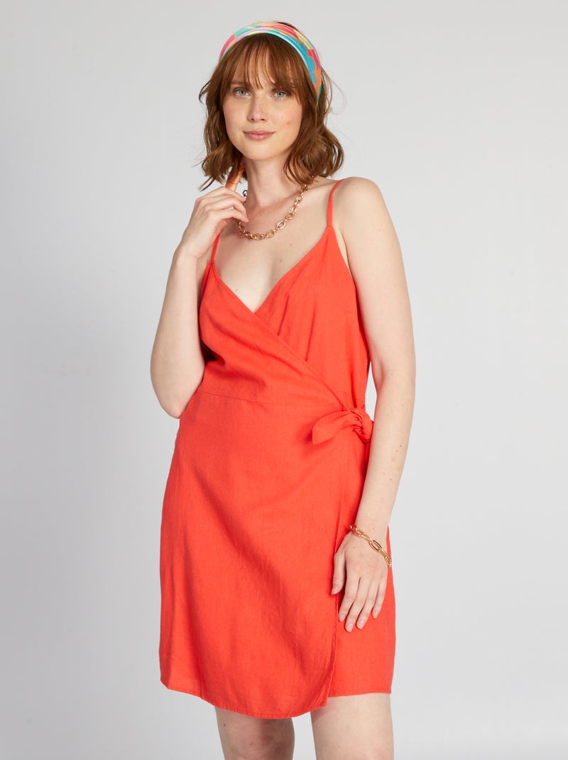 Robe portefeuille Rouge - Kiabi