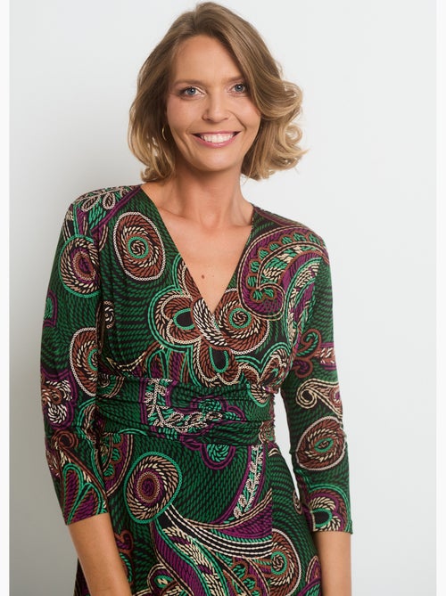 Robe portefeuille taille drapée en maille - AFIBEL - Kiabi Robe portefeuille taille drapée en maille - AFIBEL - Kiabi