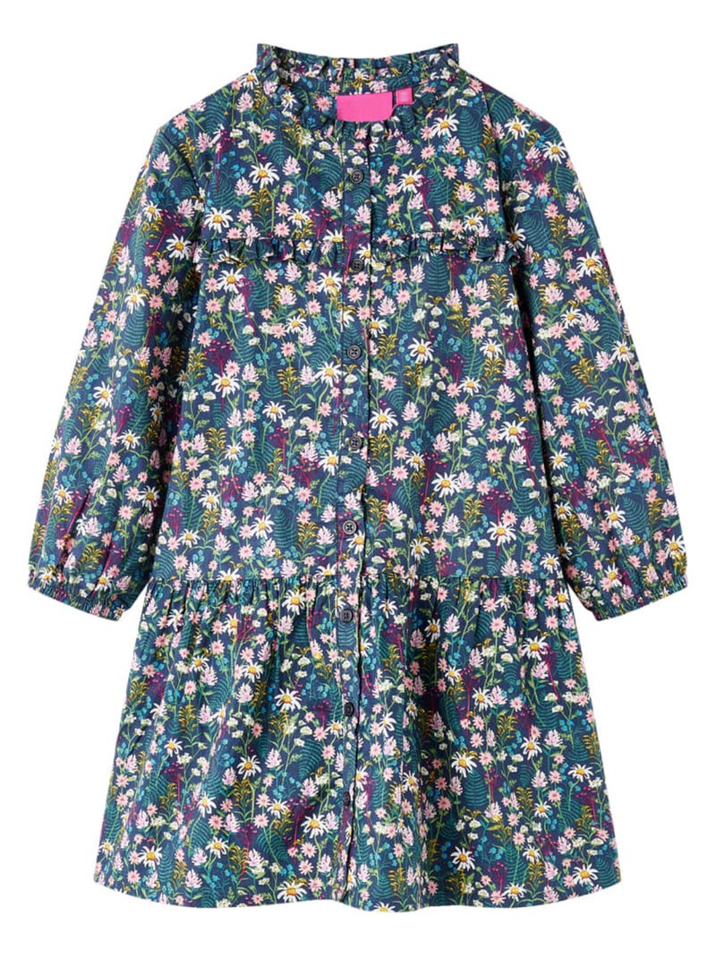 Robe Pour Enfants Coton - VidaXL Bleu - Kiabi