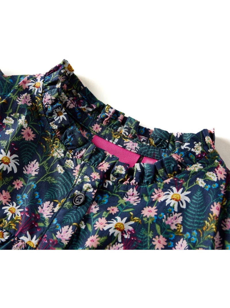 Robe Pour Enfants Coton - VidaXL Bleu - Kiabi