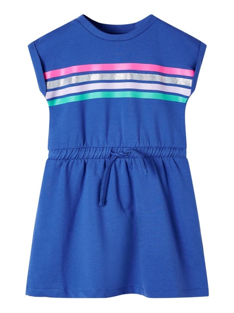 Robe Pour Enfants Coton - VidaXL Bleu - Kiabi