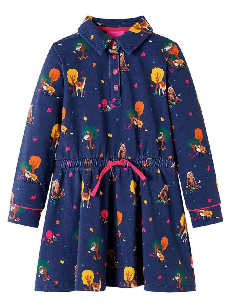 Robe Pour Enfants Coton - VidaXL Bleu - Kiabi