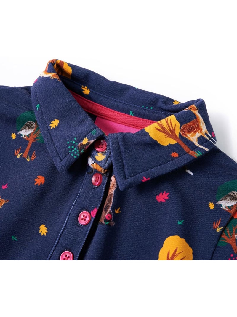 Robe Pour Enfants Coton - VidaXL Bleu - Kiabi