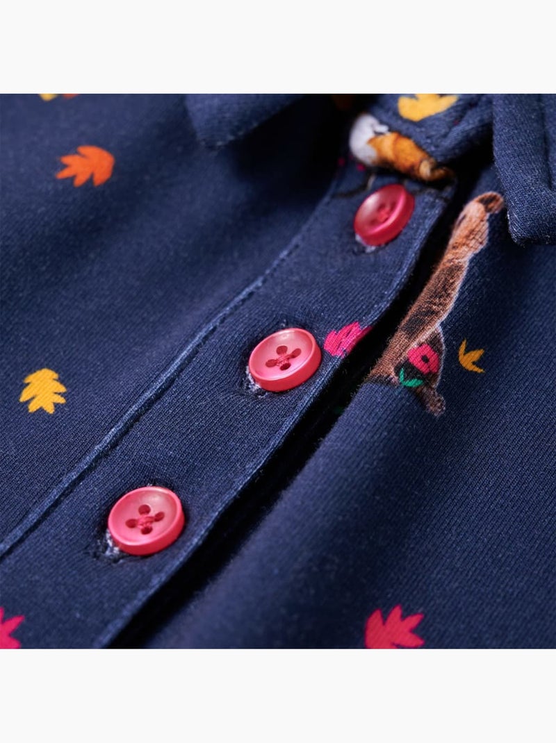 Robe Pour Enfants Coton - VidaXL Bleu - Kiabi