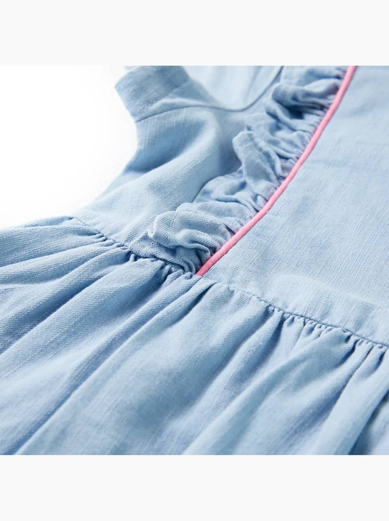 Robe Pour Enfants Coton - VidaXL Bleu - Kiabi