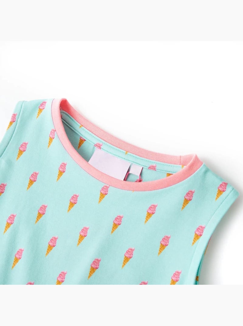 Robe Pour Enfants Coton - VidaXL Vert - Kiabi