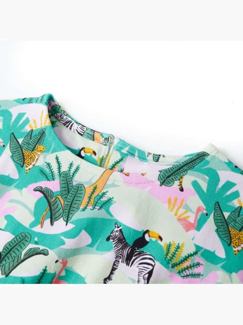 Robe Pour Enfants Coton - VidaXL Vert - Kiabi