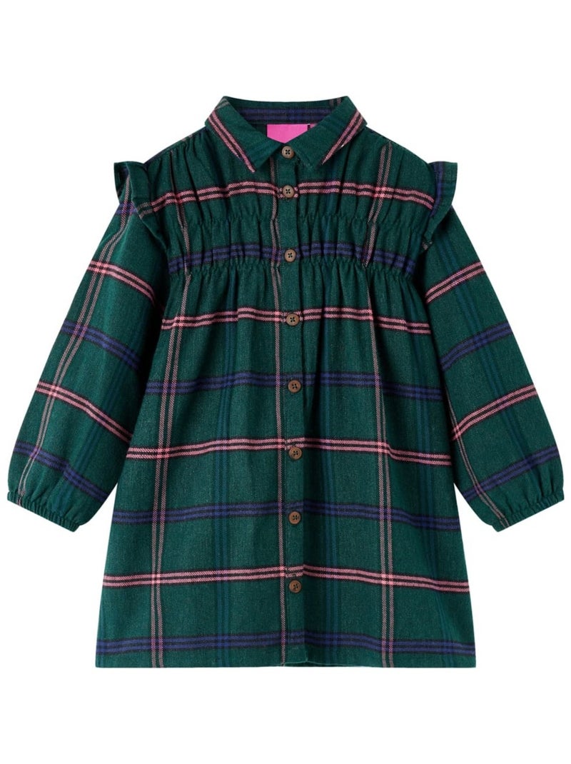 Robe Pour Enfants Coton - VidaXL Vert - Kiabi