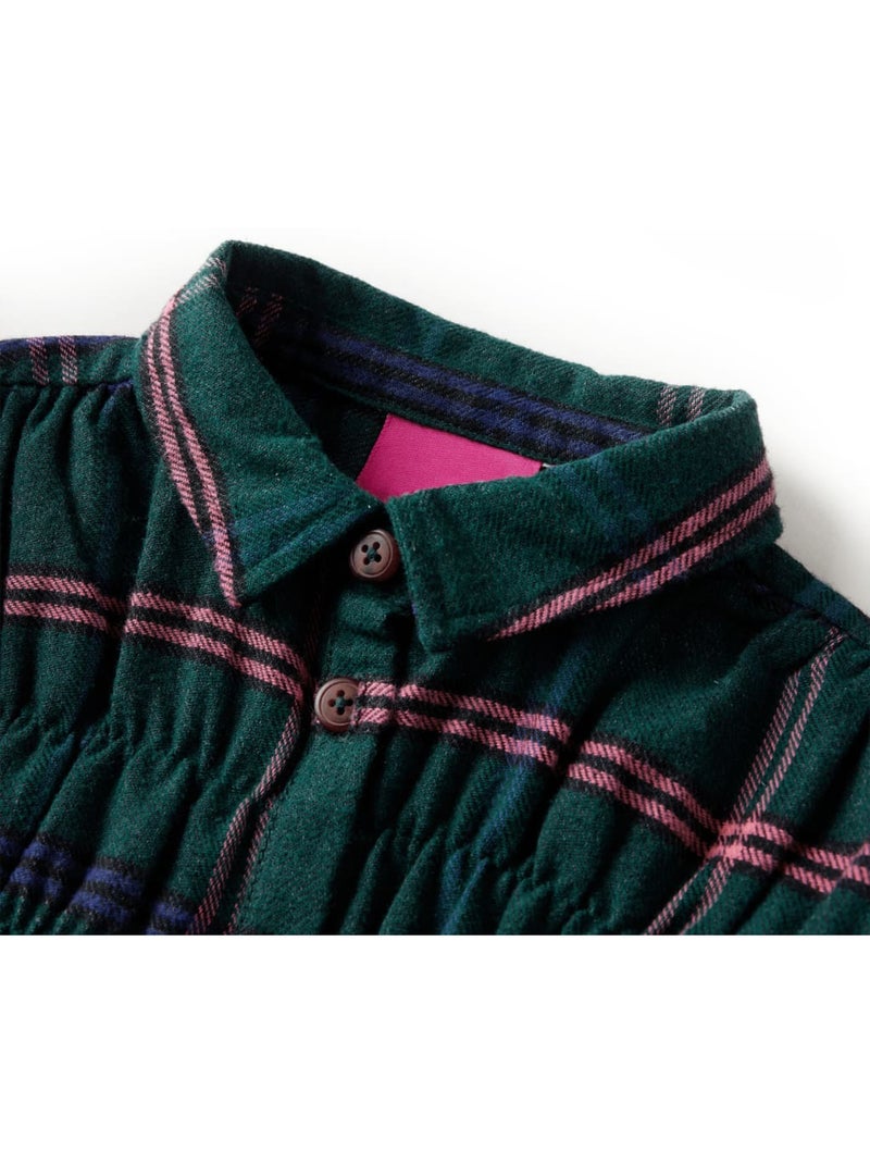 Robe Pour Enfants Coton - VidaXL Vert - Kiabi