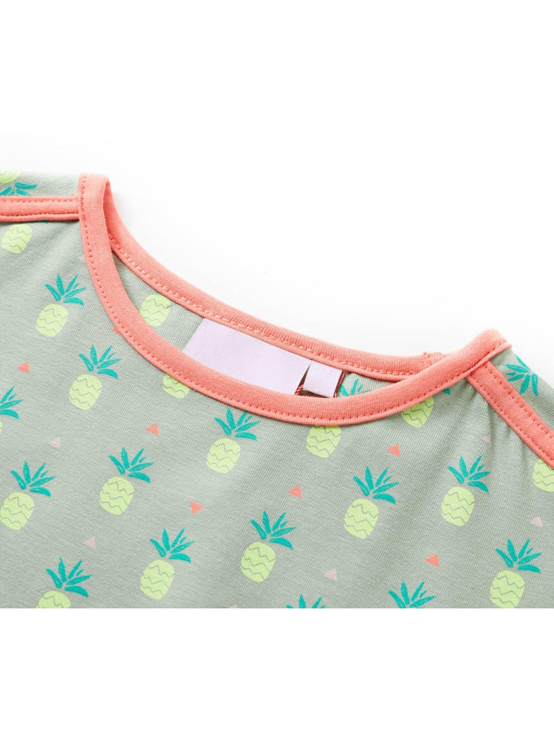 Robe Pour Enfants Coton - VidaXL Vert - Kiabi