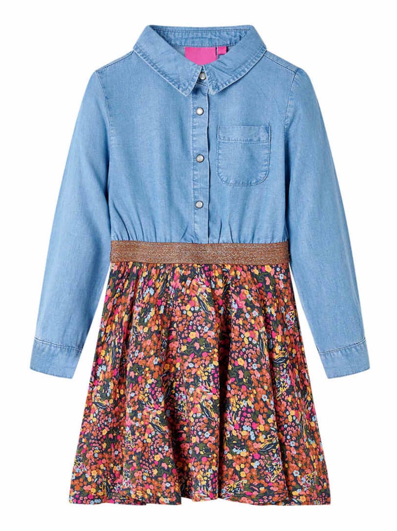 Robe Pour Enfants Fibre - VidaXL Bleu - Kiabi