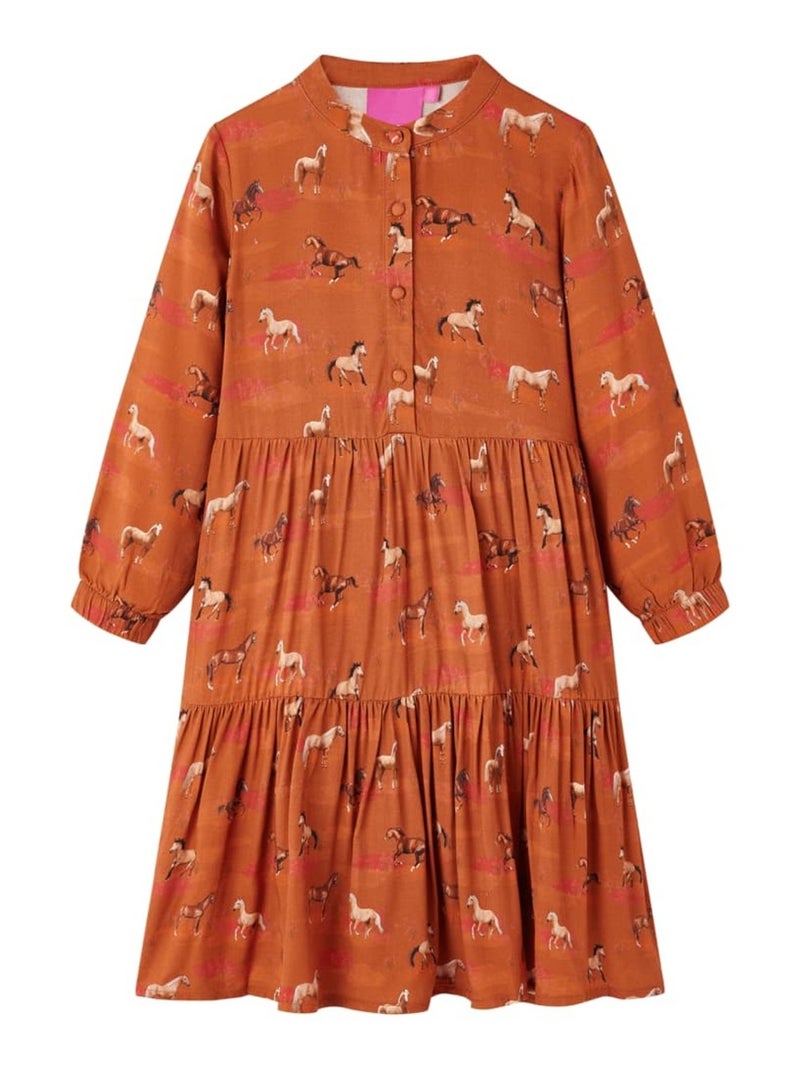 Robe Pour Enfants Fibre - VidaXL Camel - Kiabi