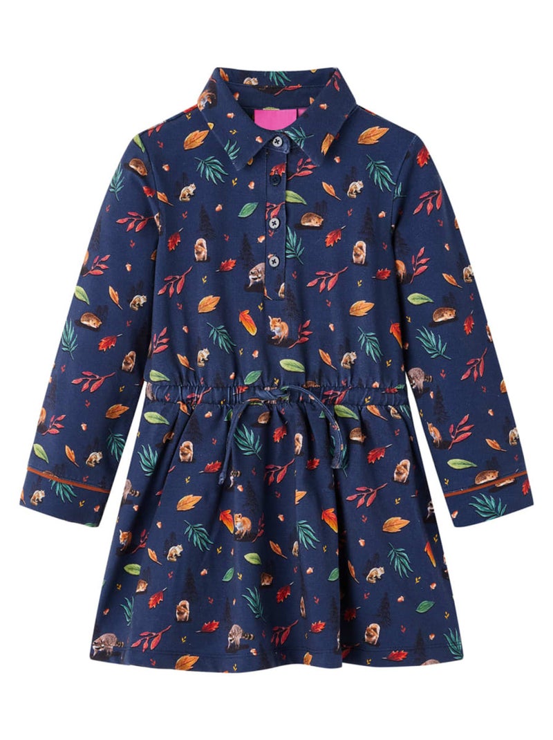 Robe Pour Enfants Tissu - VidaXL Bleu - Kiabi