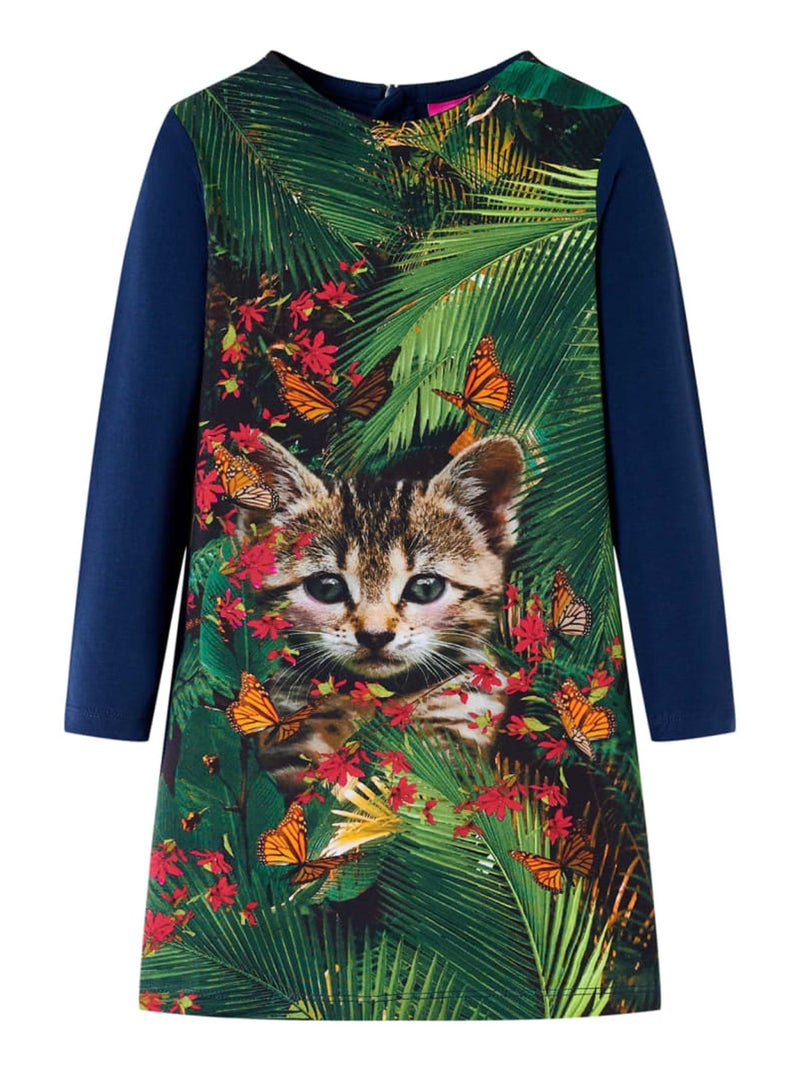 Robe Pour Enfants Tissu - VidaXL Bleu - Kiabi