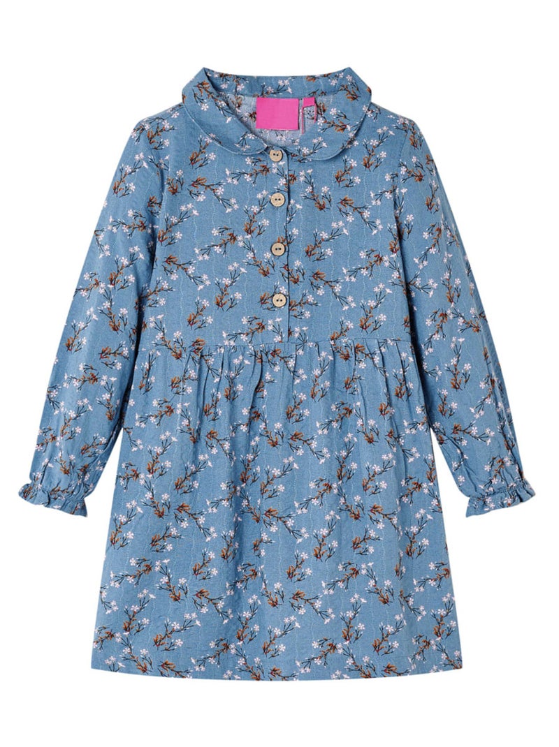 Robe Pour Enfants Tissu - VidaXL Bleu - Kiabi