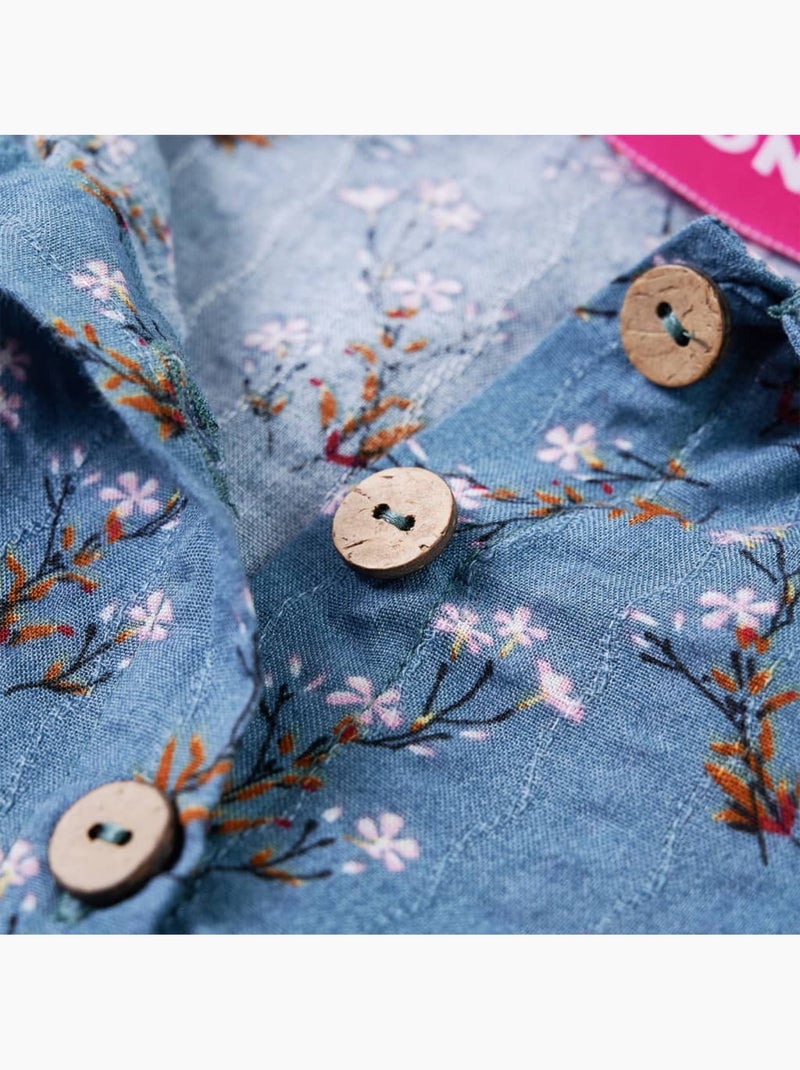 Robe Pour Enfants Tissu - VidaXL Bleu - Kiabi