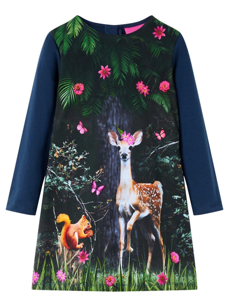 Robe Pour Enfants Tissu - VidaXL Bleu - Kiabi
