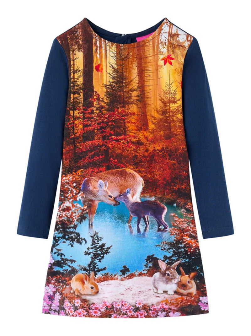 Robe Pour Enfants Tissu - VidaXL Bleu - Kiabi