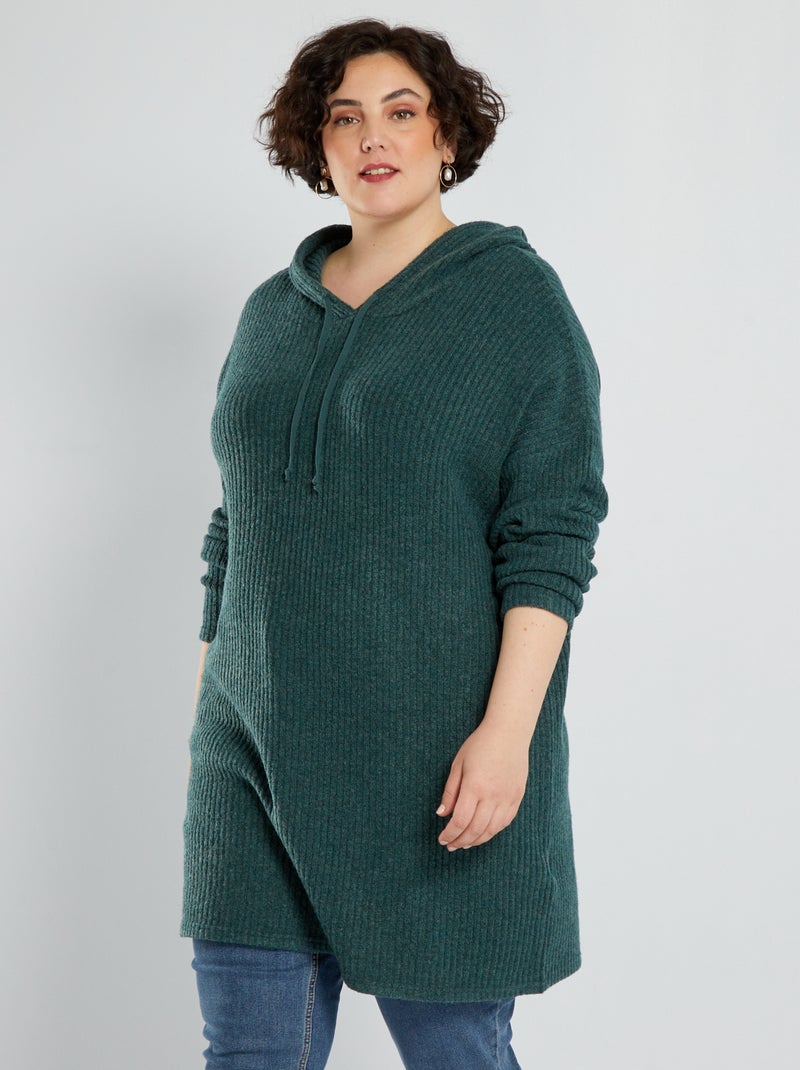 Robe pull à capuche Vert - Kiabi