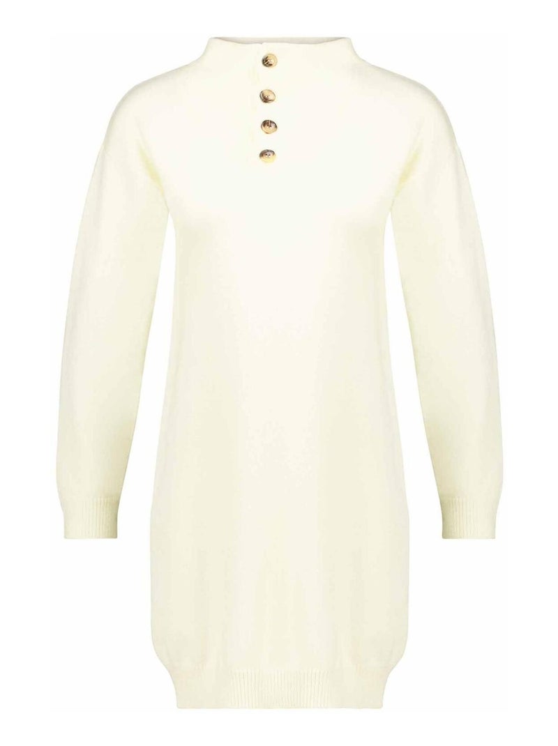 Robe pull à col boutonné 'Deeluxe' Blanc - Kiabi