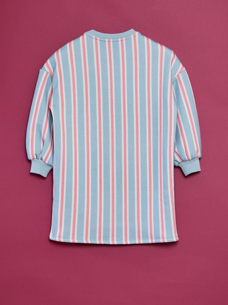 Robe pull à col rond - Taxi Brousse Bleu/rose/blanc - Kiabi