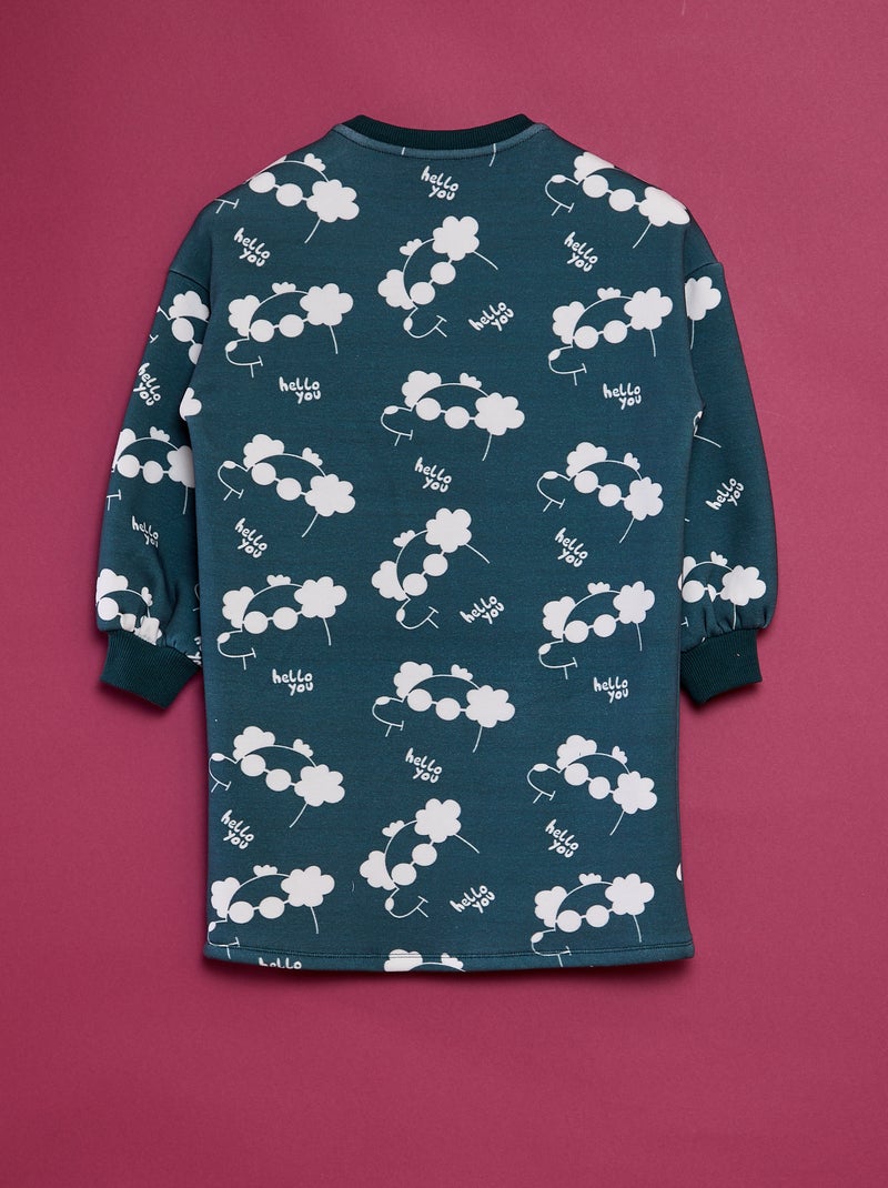 Robe pull à col rond - Taxi Brousse Vert - Kiabi