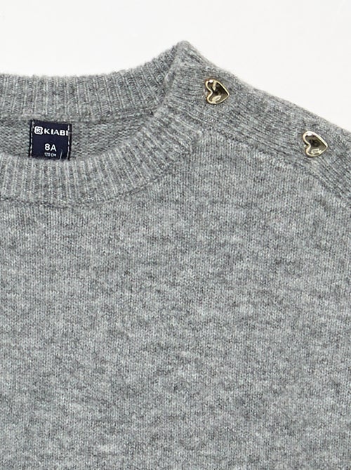 Robe pull à manches longues et col boutonné - Kiabi