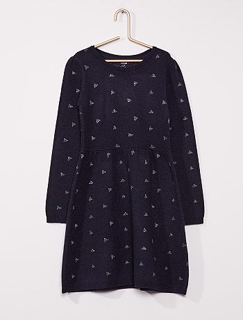 Robe pull au motif brillant